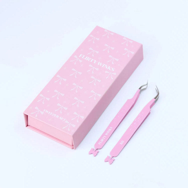 2 PC Bow Tweezer Set