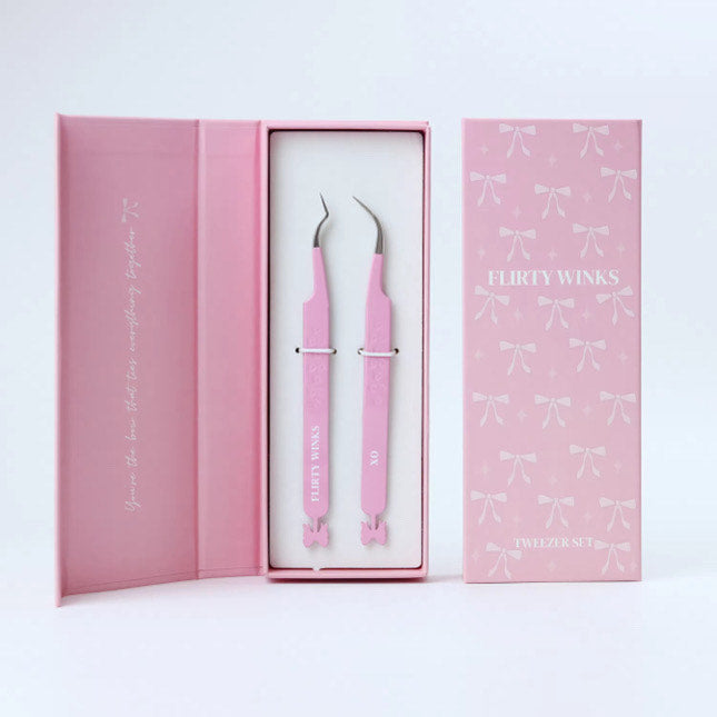 2 PC Bow Tweezer Set