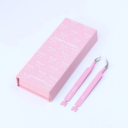 2 PC Bow Tweezer Set